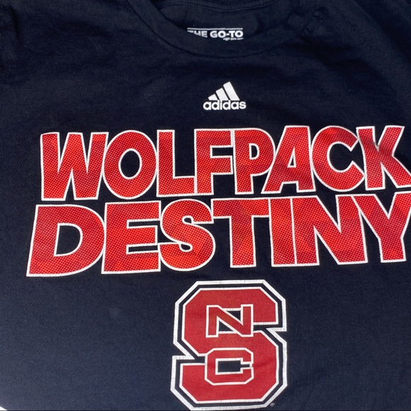 Adidas NCSU Wolfpack Black T-shirt Size Medium - Picture 3 of 5